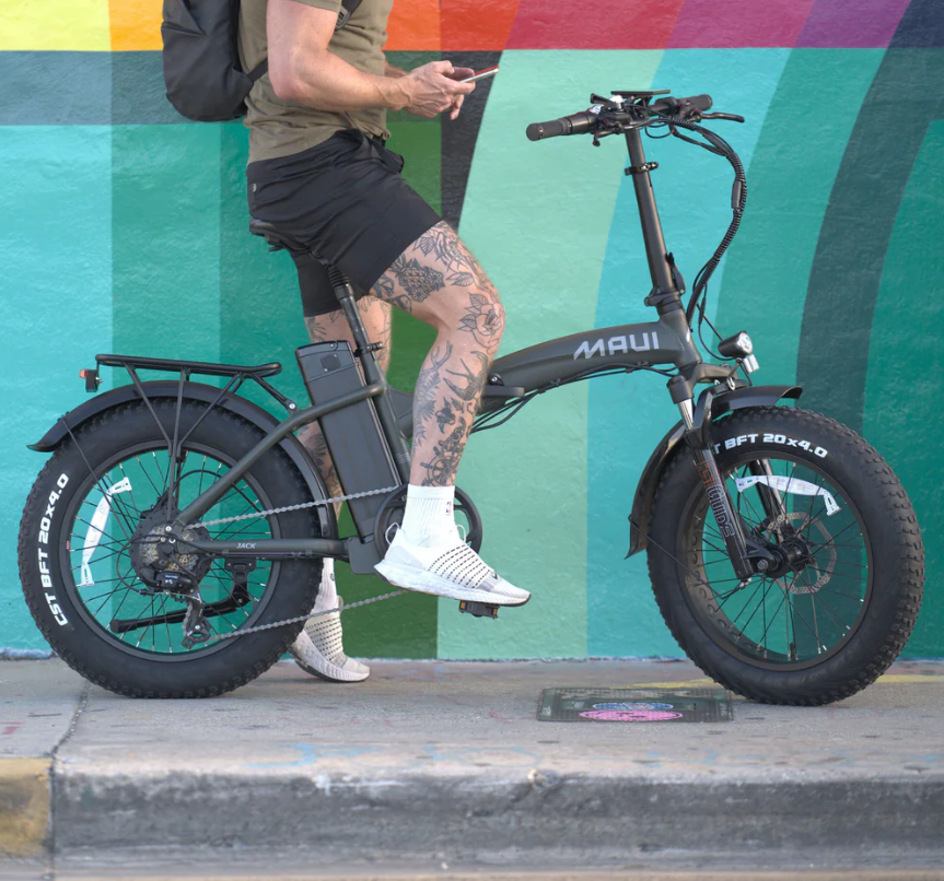 Maui eBike model with Bafang motor and Samsung battery for up to 55 miles range.